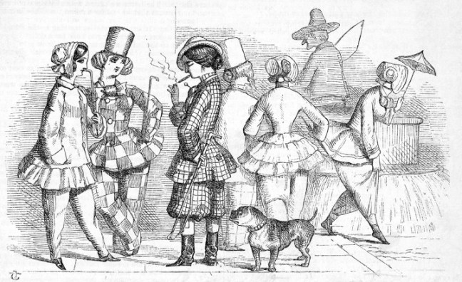 Cartoon Depicting Women's Clothing