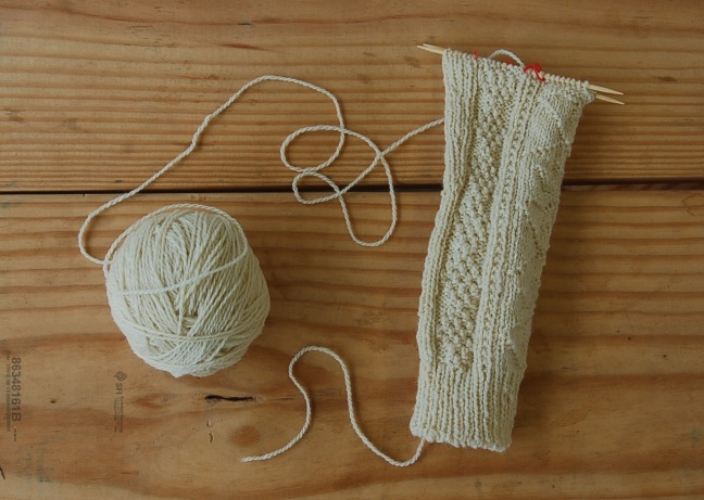 Aspen Socks Leg Warmer WIP