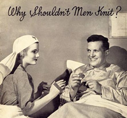Why Shouldn't Men Knit -- Injured Soldier