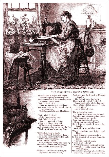 The Song of the Sewing Machine, Girl's Own Paper, 1883